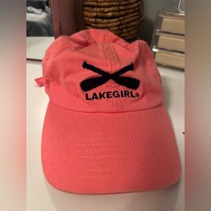 ❤️Lakegirl Coral and Navy Baseball Cap, Fully Adjustable